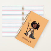 アフリカパーソナライズされたリトル・ナイト・ウォリアーの名前 ノートブック (内側)