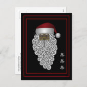 アフリカパーソナライズされた系アメリカンサンタクロース シーズンポストカード (正面/裏面)