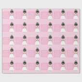 アフリカパーソナライズされた系アメリカ人の第一聖餐式 ラッピングペーパー (フラット)