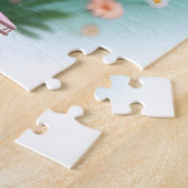 アフリカパーソナライズされた系アメリカ人の花模様少女 ジグソーパズル (側面)