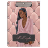 アフリカパーソナライズされた系アメリカ人のCEOボス女性 クリップボード (正面)