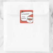 アフリカパーソナライズされた系アメリカ人サンタギフトラベル スクエアシール (バッグ)