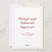 アフリカパーソナライズされた系アメリカ人サンタ・クリスマス シーズンカード (裏面)