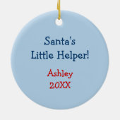 アフリカパーソナライズされた系アメリカ人サンタ・クリスマス セラミックオーナメント (裏面)