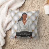 アフリカパーソナライズされた系アメリカ人ファッション女性投球  クッション (ブランケット)