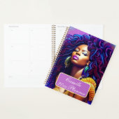 アフリカパーソナライズされた系アメリカ人女性プランナー プランナー手帳 (ディスプレー)