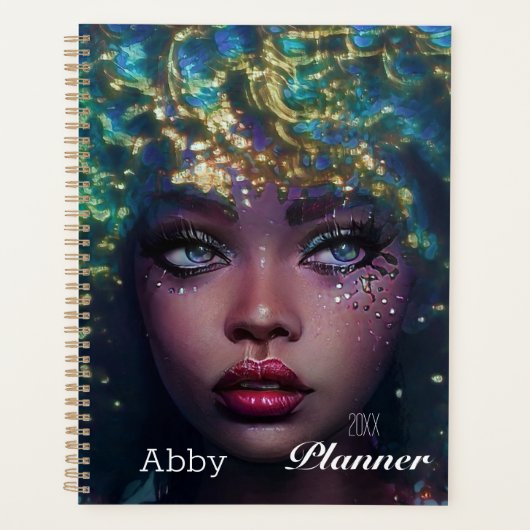 アフリカパーソナライズされた系アメリカ人女性プランナー プランナー手帳 (正面)
