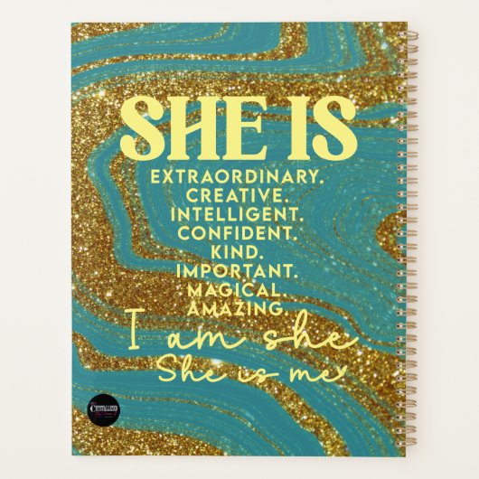 アフリカパーソナライズされた系アメリカ人女性プランナー プランナー手帳 (裏面)