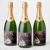 アフリカパーソナライズされた系アメリカ人女性誕生日 スパークリングワインラベル (ボトル)