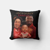 アフリカパーソナライズされた系アメリカ人家族，黒人史 クッション (正面)