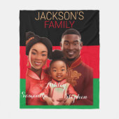 アフリカパーソナライズされた系アメリカ人家族,黒人史 フリースブランケット (正面)