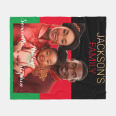 アフリカパーソナライズされた系アメリカ人家族,黒人史 フリースブランケット (正面(横))