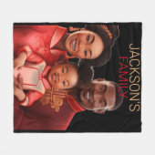 アフリカパーソナライズされた系アメリカ人家族，黒人史 フリースブランケット (正面(横))