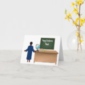 アフリカパーソナライズされた系アメリカ人幼稚園 カード (黄色い花)