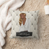 アフリカパーソナライズされた系アメリカ人CEOボス・ウーマン・スロー クッション (ブランケット)