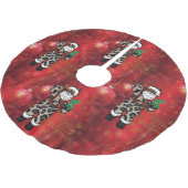 アフリカヒョウのクリスマスツリースカート ブラッシュドポリエステルツリースカート (アングル)