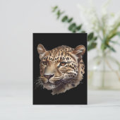 アフリカヒョウ頭 ポストカード (スタンド正面)