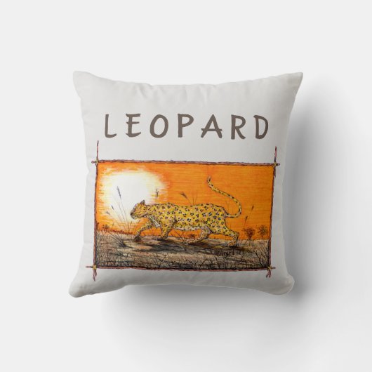 アフリカヒョウ クッション (裏面)