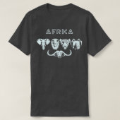 アフリカビッグ5ワイルドライフサファリ狩り Tシャツ (デザイン正面)