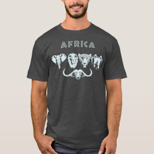 アフリカビッグ5ワイルドライフサファリ狩り Tシャツ