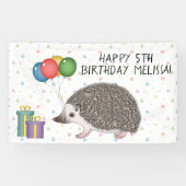 アフリカピグミーハリネズミの動物 - お誕生日おめでとう 横断幕 (横)