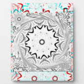 アフリカピンクシアン幾何学 フォトプラーク (正面)