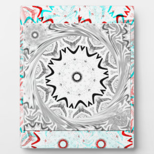 アフリカピンクシアン幾何学 フォトプラーク