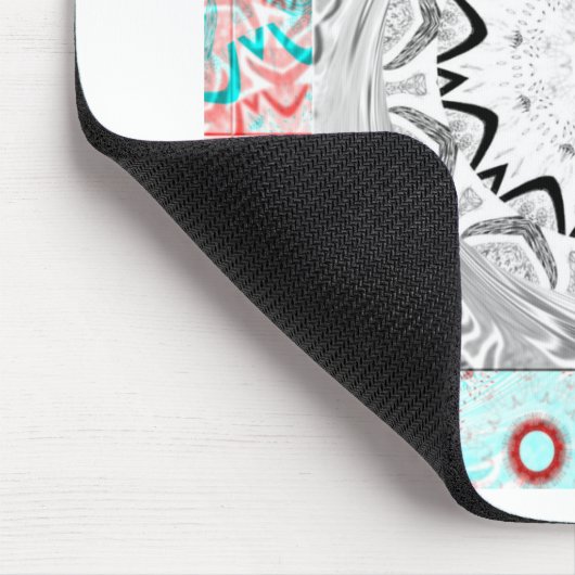 アフリカピンクシアン幾何学 マウスパッド (コーナー)