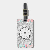 アフリカピンクシアン幾何学 ラゲッジタグ (正面縦)