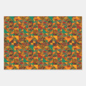 アフリカフェイク獣毛抽象芸術の部族模様 ラッピングペーパーシート (正面)