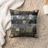 アフリカフェスティバル、ブロンズ銀および金ゴールド クッション (ブランケット)