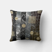 アフリカフェスティバル、ブロンズ銀および金ゴールド クッション (裏面)