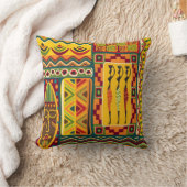 アフリカフォークアート – シームレスな形状パターン1 クッション (ブランケット)