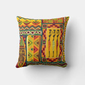 アフリカフォークアート – シームレスな形状パターン1 クッション (裏面)