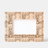 アフリカフォークアート – シームレスな形状パターン1 レーザー彫刻フレーム (正面)