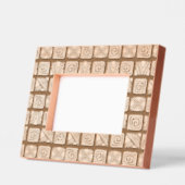 アフリカフォークアート – シームレスな形状パターン3 レーザー彫刻フレーム (左)