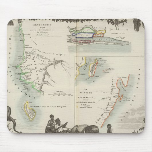 アフリカフランスのの植民地 マウスパッド (正面)