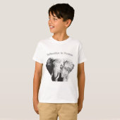 アフリカブッシュゾウスケッチ Tシャツ (正面フル)