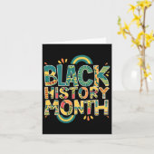 アフリカプライドメンズブラック歴史月24 7 Bhm Wom カード (黄色い花)