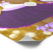 アフリカプリンセスパープル&金ゴールド|スイーツ王室のイベント ポスター (角)