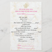 アフリカプリンセスピンクベビーシャワーゲーム チラシ (裏面)