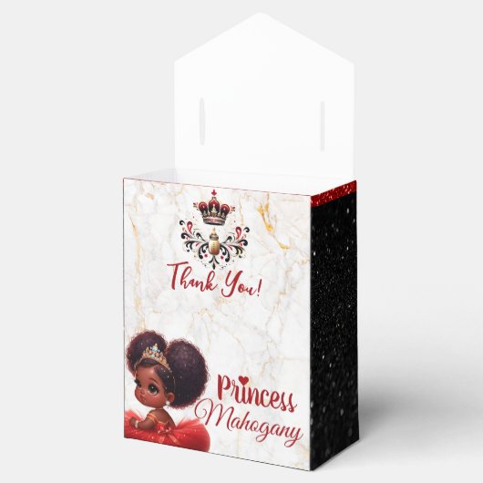 アフリカプリンセス王室のシャワーグリッター赤/黒 フェイバーボックス (オープン)