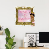 アフリカプリンセス王室のスイーツピンク ポスター (ホームオフィス)