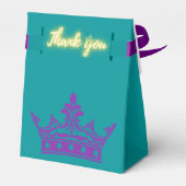 アフリカプリンセス王室のティール（緑がかった色）パープル&金ゴールドエレガント フェイバーボックス (裏面サイド)