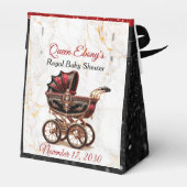 アフリカプリンセス王室のベビーシャワーレッドグリッター フェイバーボックス (裏面サイド)