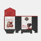 アフリカプリンセス王室の誕生日グリッター赤/黒 フェイバーボックス (折り畳みなし)