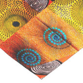 アフリカプリントの色ブロック、 ショートテーブルランナー (コーナー)