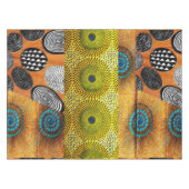 アフリカプリントの色ブロック、 テーブルクロス (正面(横))