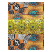 アフリカプリントの色ブロック、 テーブルクロス (正面)