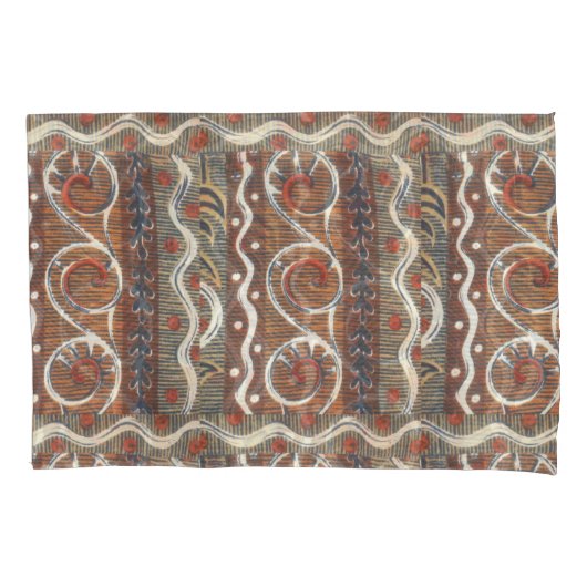 アフリカプリントキングサイズデュベットスタンダード 枕カバー (正面左)